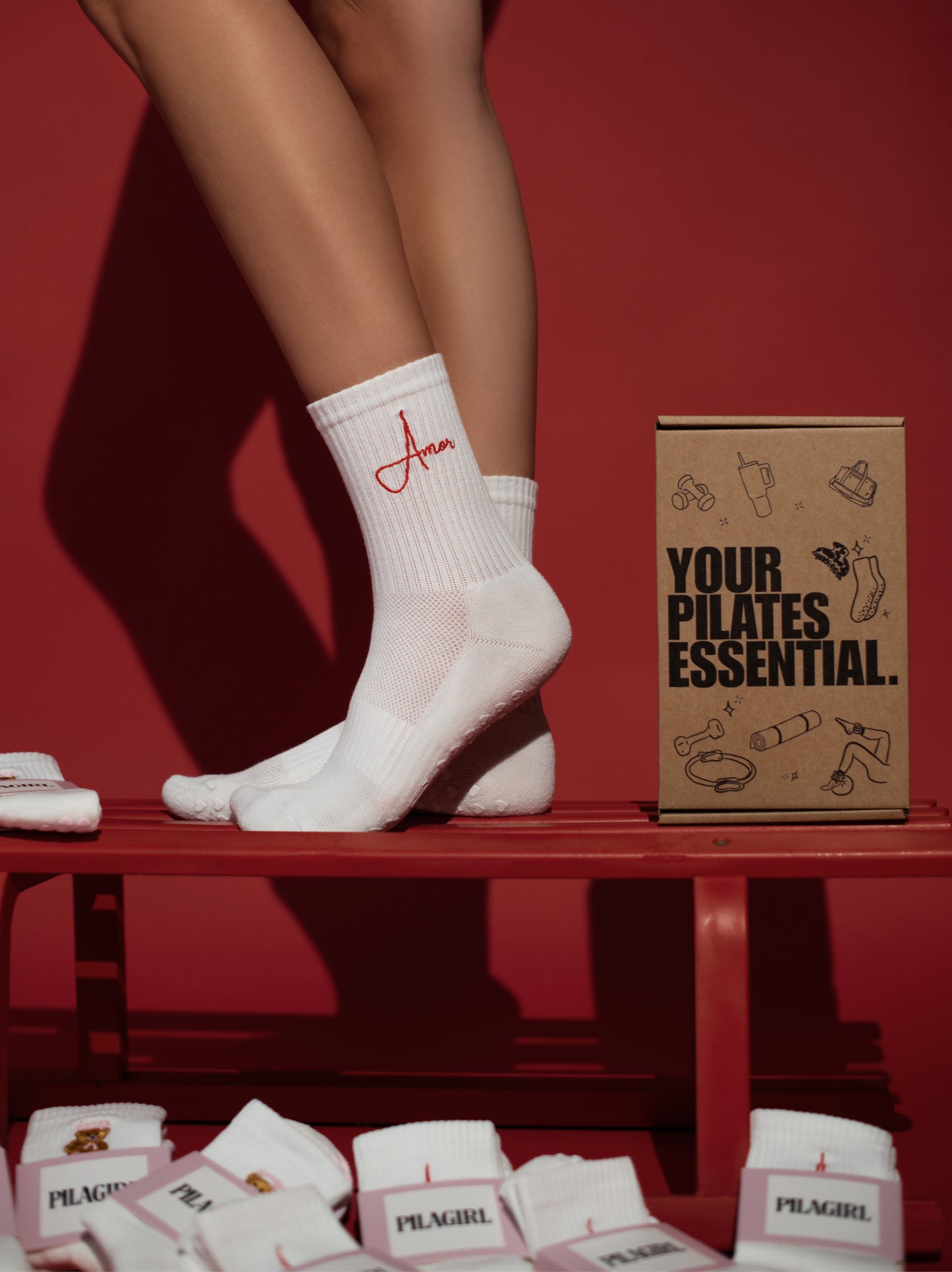 Pilates socks "AMOR"