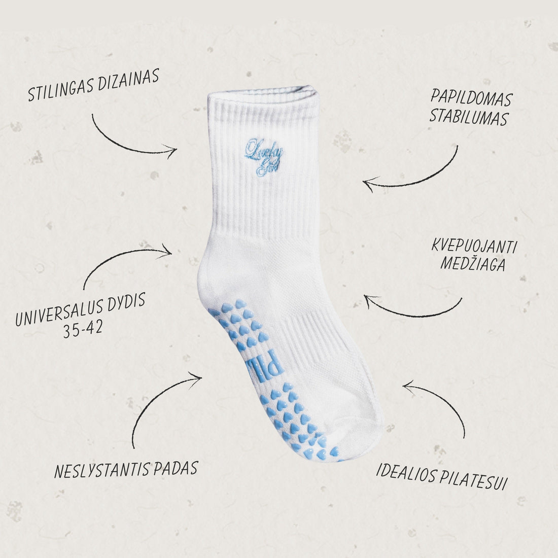 Pilates grip kojinių nauda